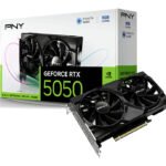 PNY - Tarjeta de Video NVIDIA GeForce RTX 5050, 8GB 128-bit GDDR6, PCI Express x8 5.0
