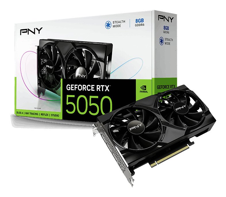 PNY - Tarjeta de Video NVIDIA GeForce RTX 5050, 8GB 128-bit GDDR6, PCI Express x8 5.0