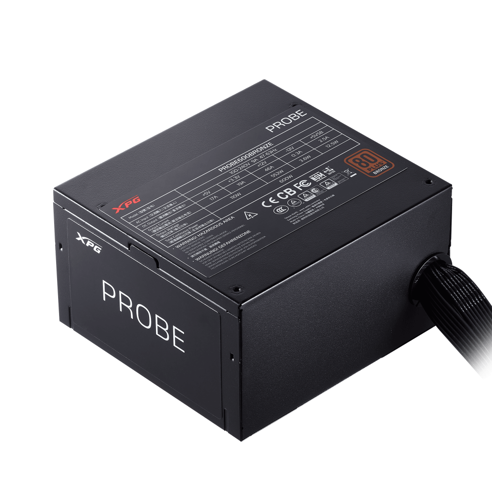 XPG - Fuente de Poder Probe Bronze 80 PLUS Bronze ATX, 24-pin ATX, 120mm, 700W